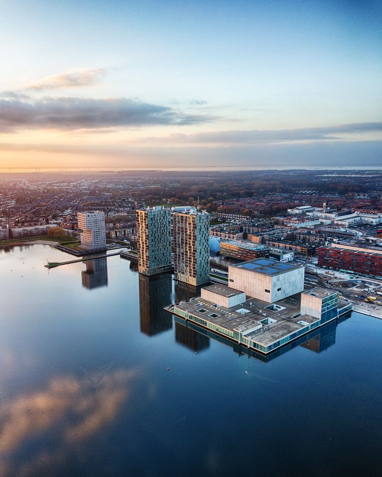 Lake Weerwater from my drone during sunset