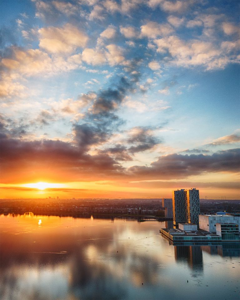 Lake Weerwater from my drone during sunset