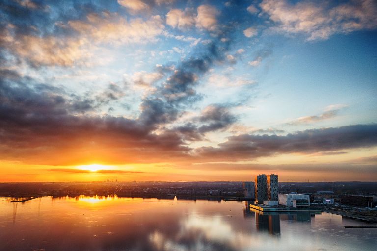 Lake Weerwater from my drone during sunset