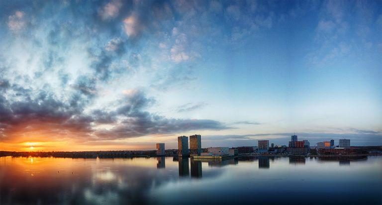 Lake Weerwater panorama from my drone during sunset