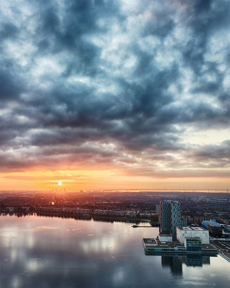 Lake Weerwater from my drone during sunset