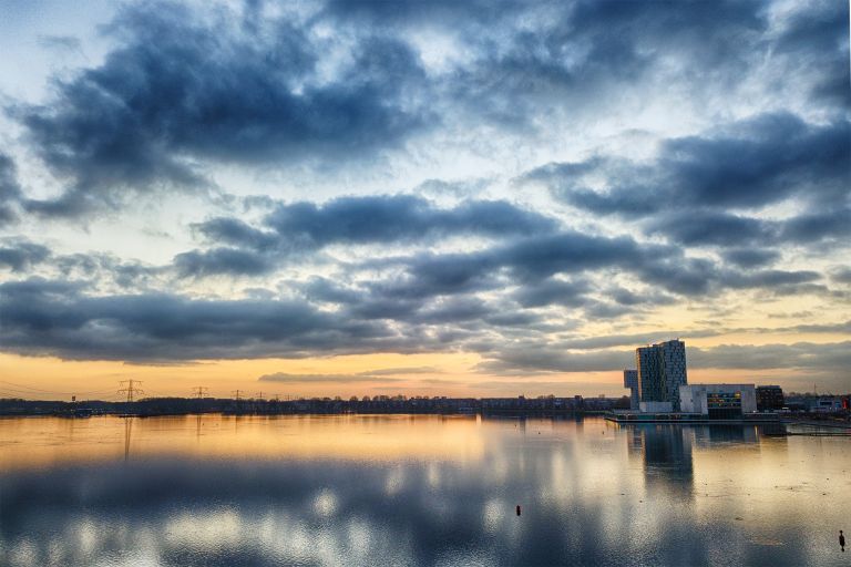 Lake Weerwater from my drone during sunset