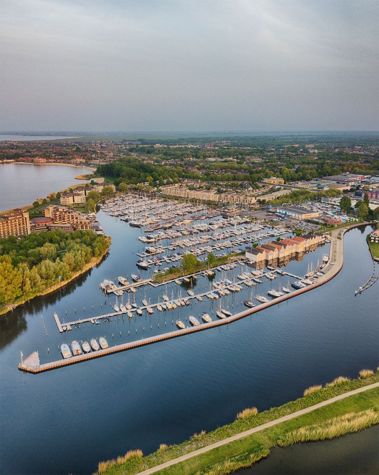 Marina in Huizen, as seen from my drone