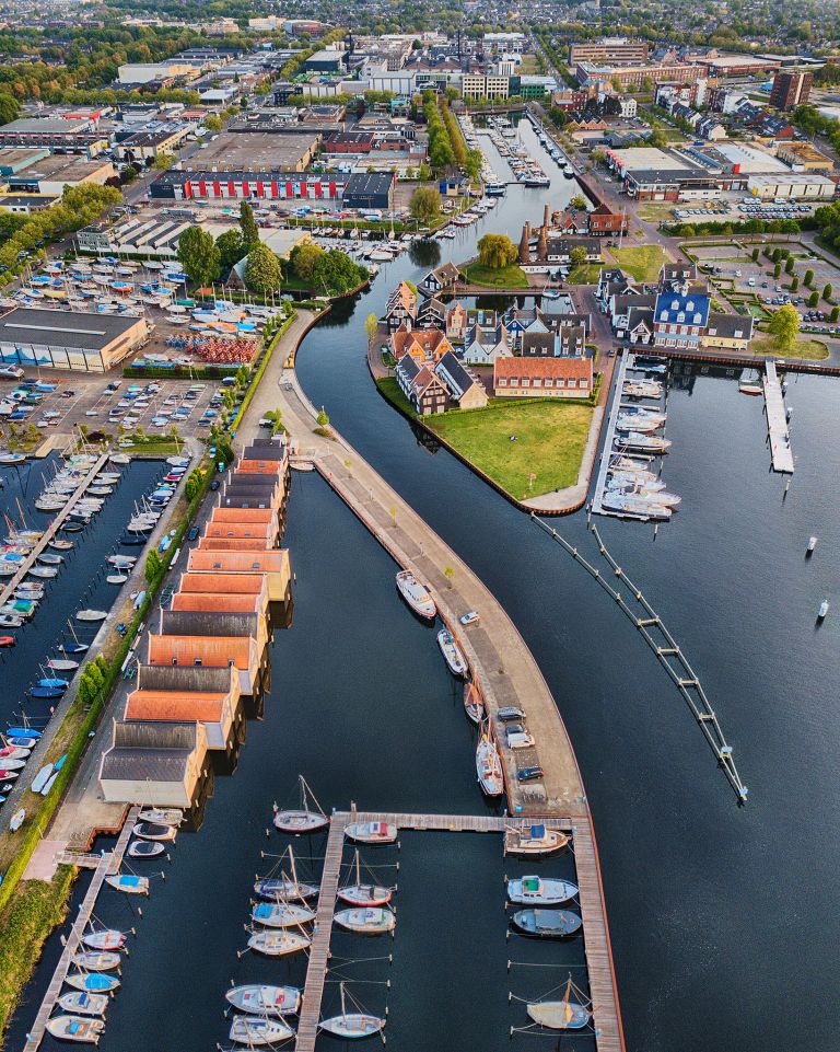 Marina in Huizen, as seen from my drone